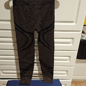 Victoria's secrets Black and Gold Glitter Leggings